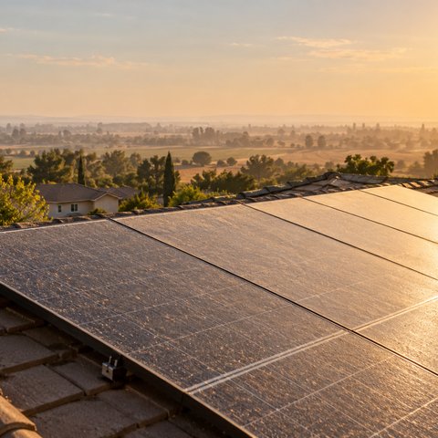 Solar panel cleaning